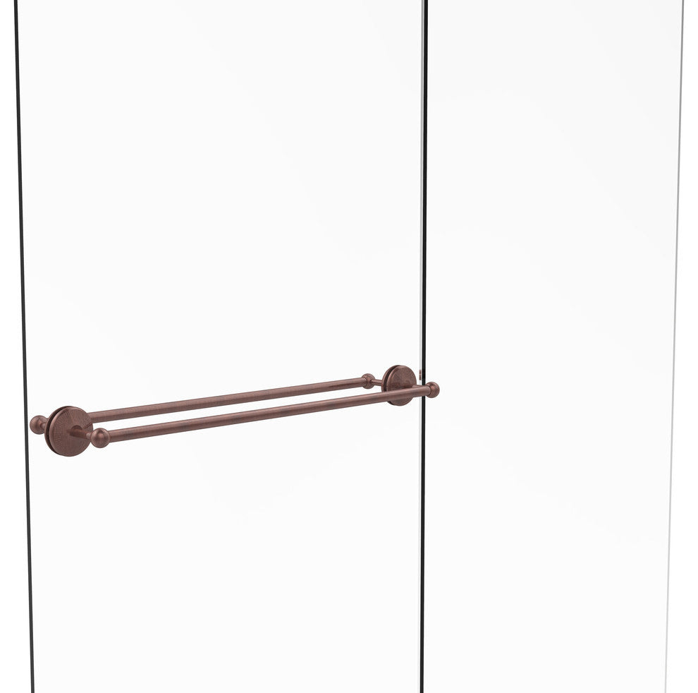 Monte Carlo 30" Back to Back Shower Door Towel Bar, Antique Copper