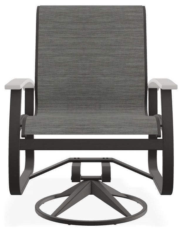 Belle Isle Sling Outdoor Swivel Rocker, Augustine Shadow/Warm Gray