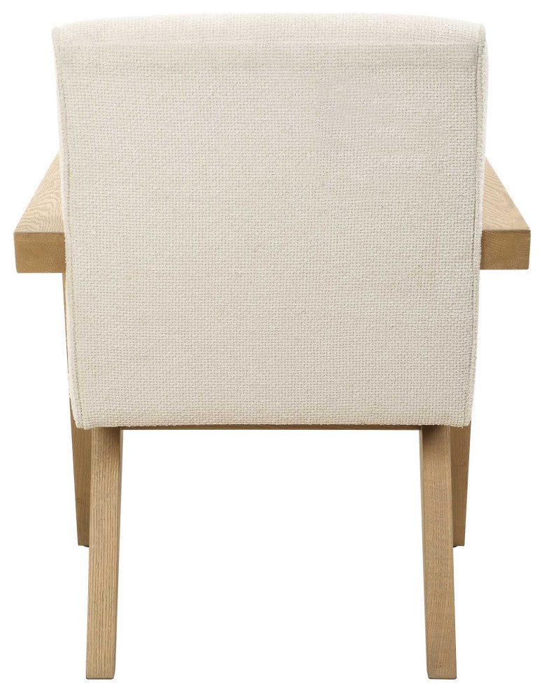 Uttermost Blakely White Dining Arm Chair