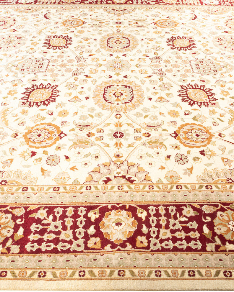 Puri, One-of-a-Kind Hand-Knotted Area Rug Ivory, 9'2"x12'2"
