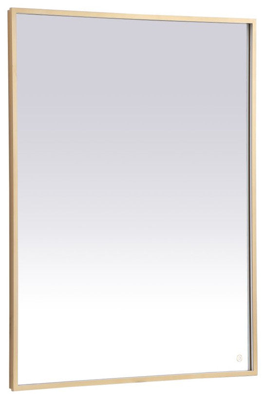 Modern Brass Led Mirror