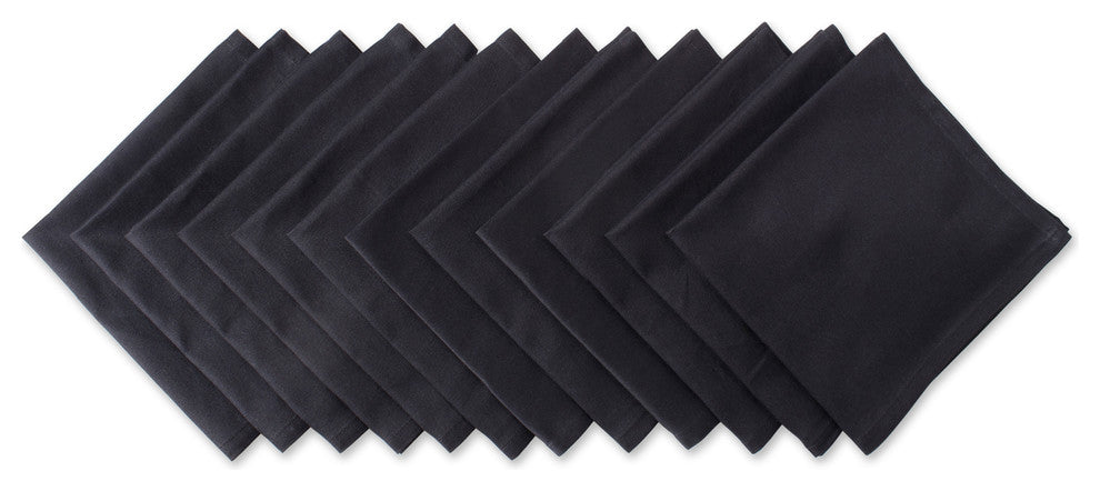 Black Buffet Napkin Set/12