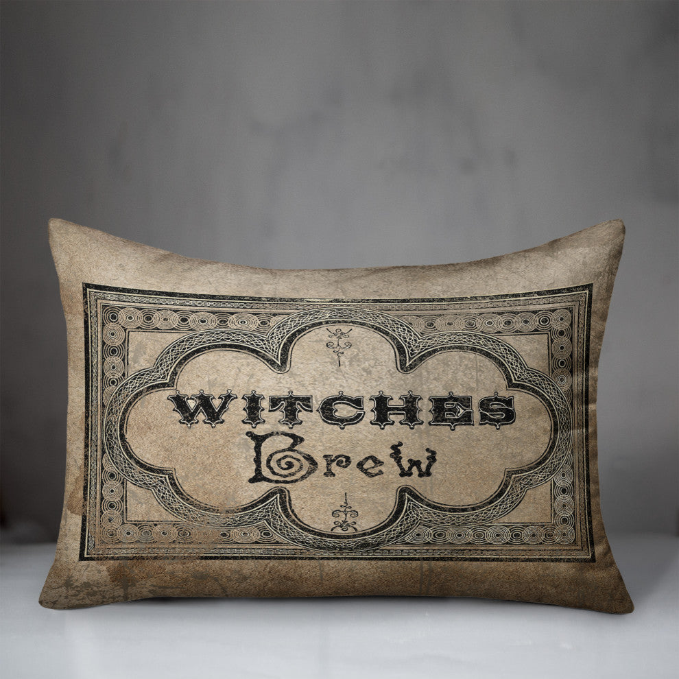 Witches Brew Label 2 14"x20" Spun Poly Pillow