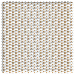 Riviera Square 24"H Rattan Counter Stool, White and Tan