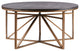 Madison Park Madison Antique Bronze Base Distressed Wood Top Coffee Table