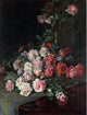 Robert Jenkins Onderdonk Roses and Mahogany, Gallery Wrapped Canvas, 21"x28"