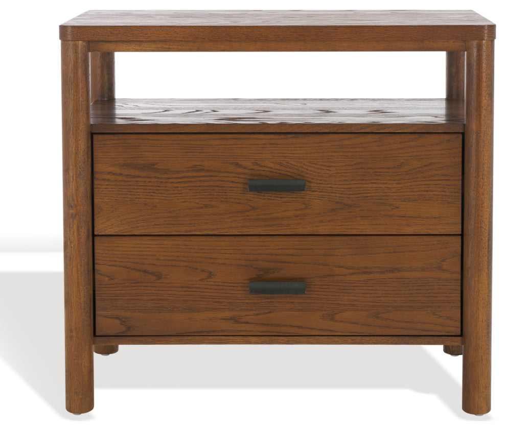 Safavieh Couture Jaylessa Wood Nightstand, Medium Oak