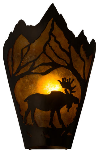 8W Moose at Dawn Right Wall Sconce