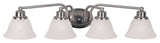 Maxim Lighting Malaga 4-Light Bath Vanity Satin Nickel - 2689MRSN