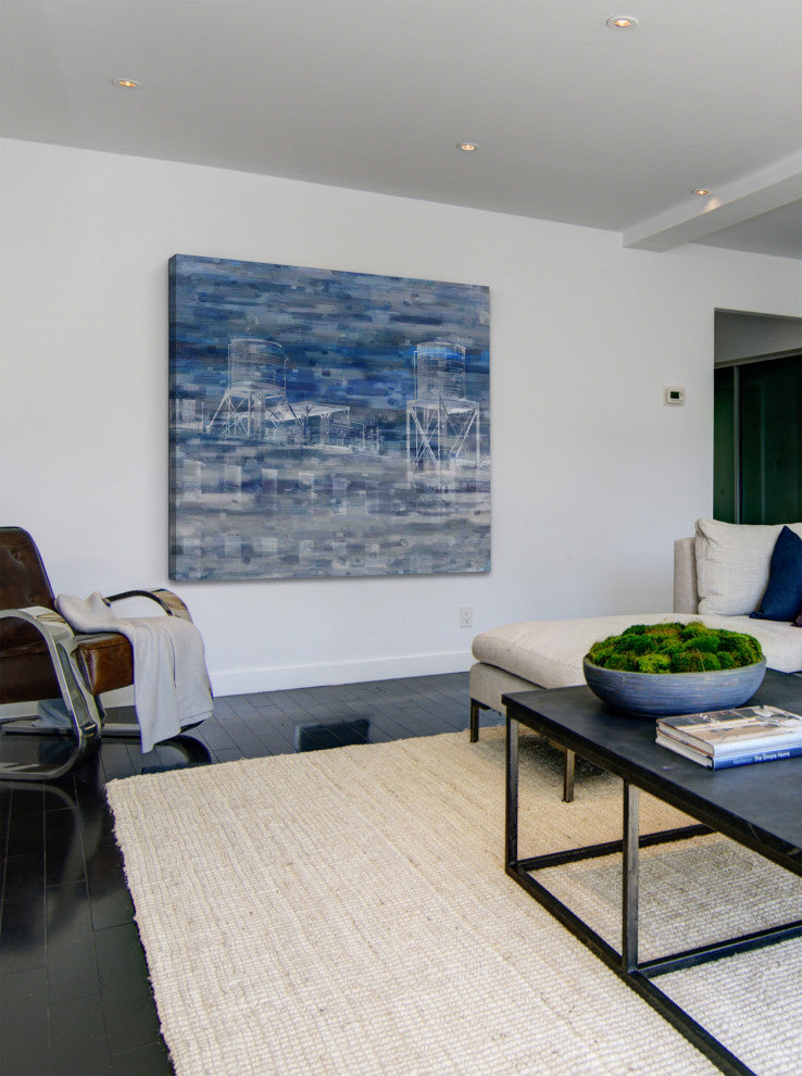 "Industrial NYC" Print on Canvas, 48"x48"