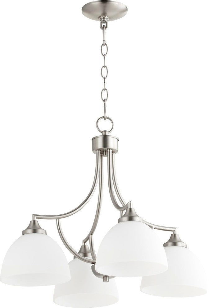 Quorum Enclave 4-LT Nook Chandelier 6459-4-65 - Satin Nickel