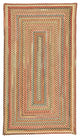 Capel Portland Gold 0346_100 Braided Rugs - 3' X 5' Concentric Rectangle