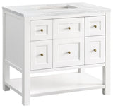 Breckenridge 36" Single Vanity, Bright White, 3CM Arctic Fall Top