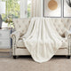 Fox Faux Fur Throw Blanket, Gardenia, 50''x60''