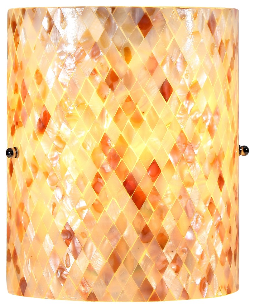 SHELLEY Mosaic 1 Light Wall Sconce 8.5inches Wide