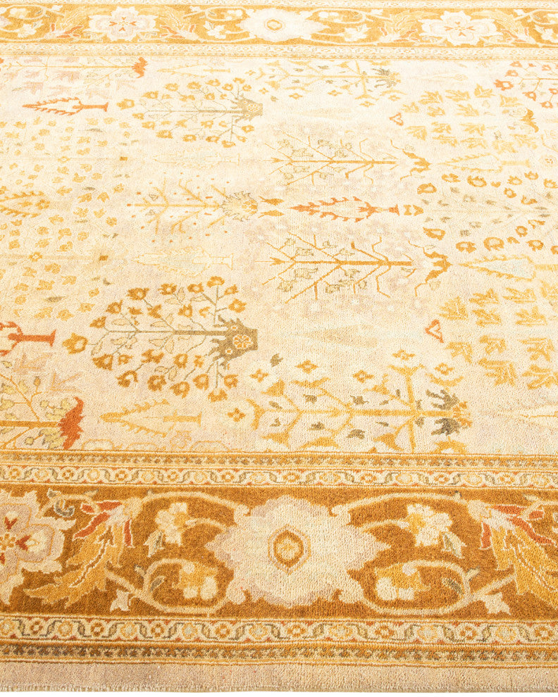 Eclectic, One-of-a-Kind Hand-Knotted Area Rug Ivory, 6' 1" x 8' 10"