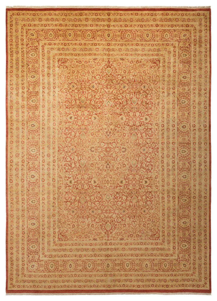 Mogul, One-of-a-Kind Hand-Knotted Area Rug Orange, 9'2"x12'6"