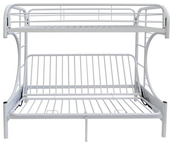 Cabot Twin XL over Queen Futon Bunk Bed, White