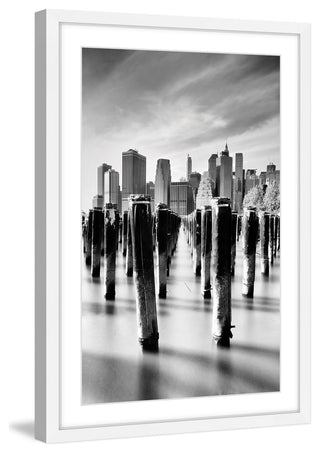 "Manhattan and Sticks" Framed Painting Print, 20"x30"