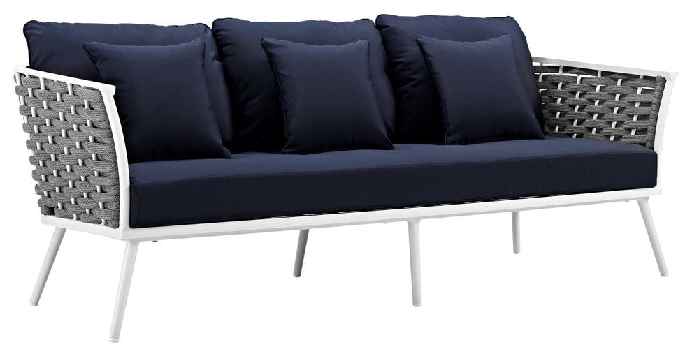 Stance 6 Piece Outdoor Patio Aluminum Sectional Sofa Set