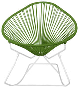 Acapulco Indoor/Outdoor Handmade Rocker, Cactus Weave, White Frame