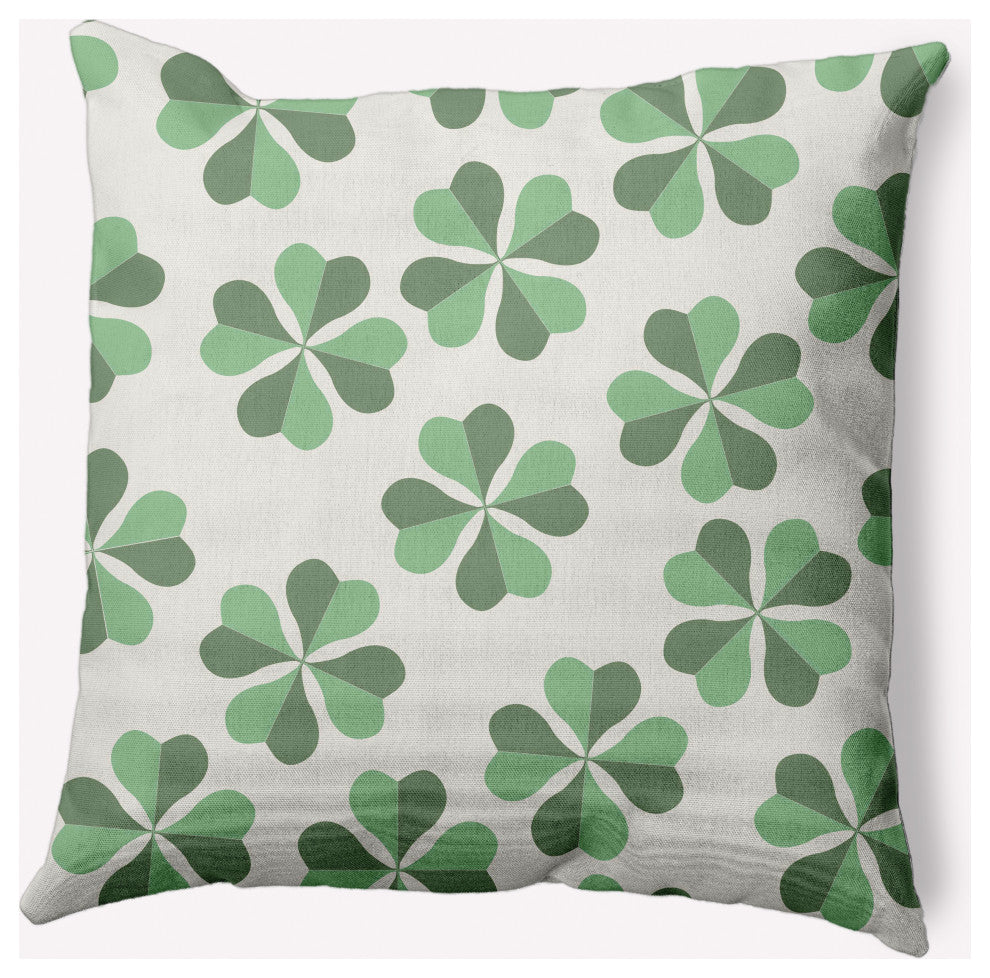 Lucky Patch St. Patrick's Day Decorative Throw Pillow, Laurel Tree Green, 26x26"