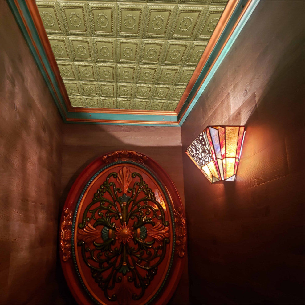 Brass 3D Ceiling Panels, 2'x2', 100 Sq Ft, Pack of 25