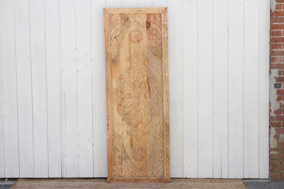 Reclaimed Wood Floral Medallion Wall Panel