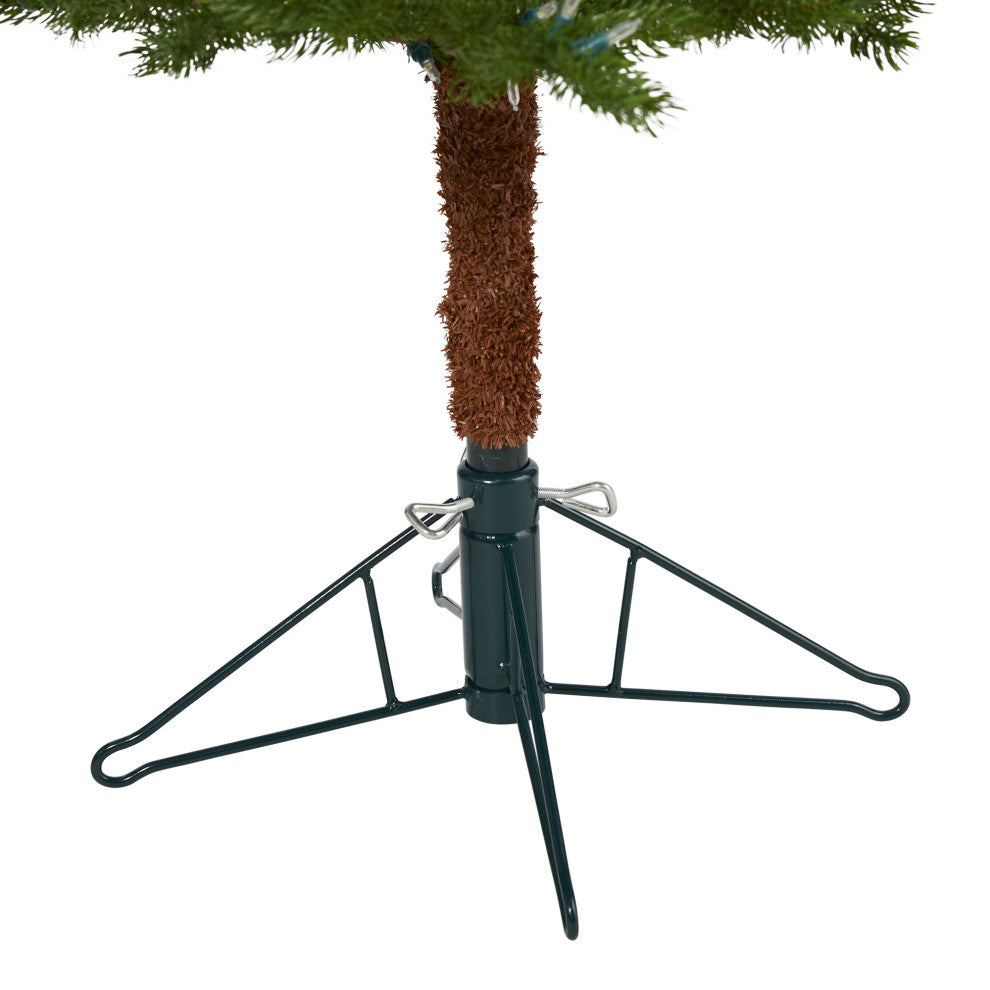 5' Fairbanks Fir Faux Xmas Tree W/Warm, Multifunction Lights & Bendable Branches