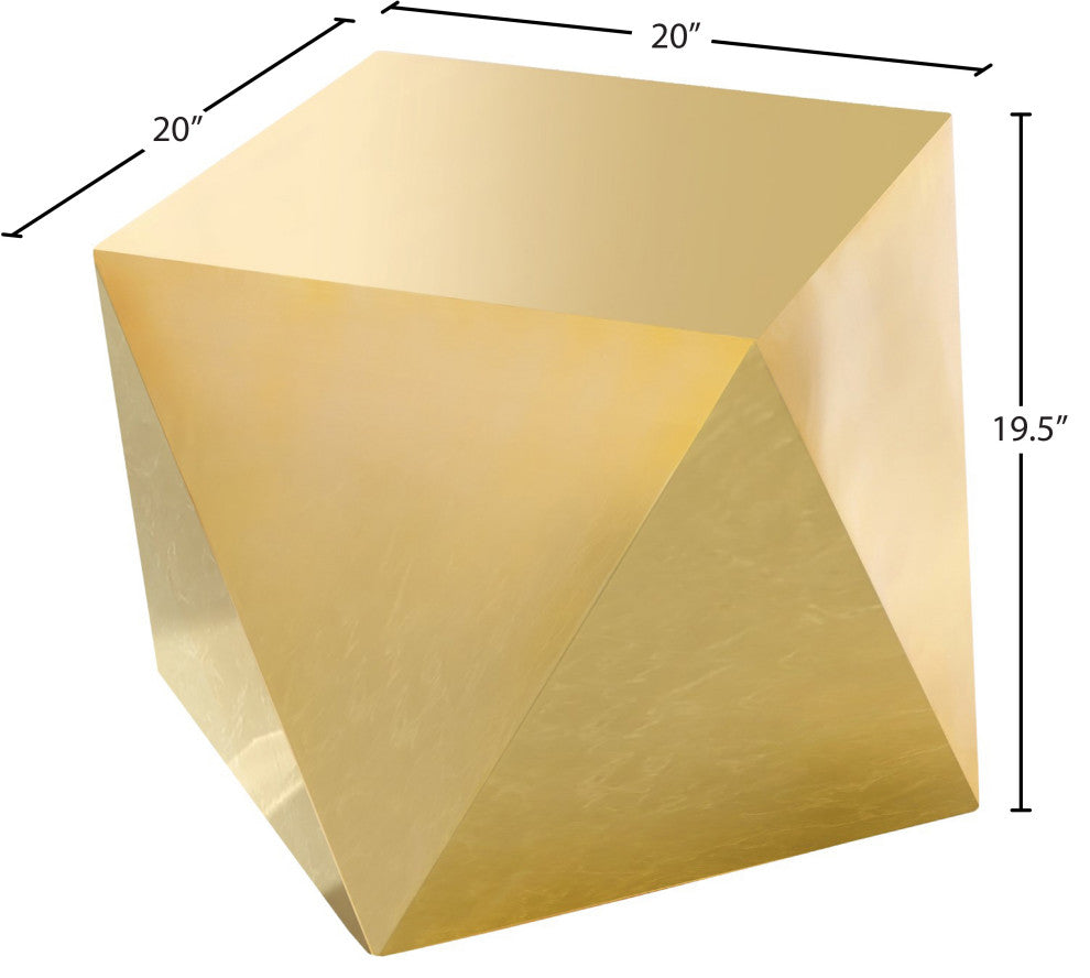 Gemma End Table, Gold