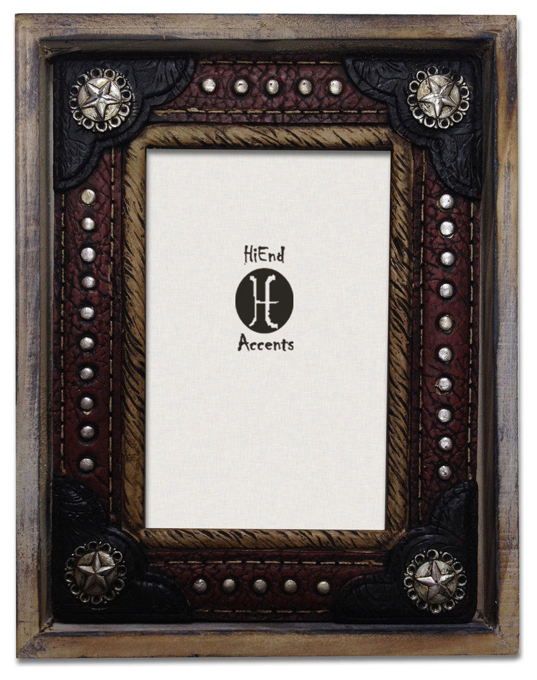 Wood With Resin Leather Insert Frame