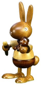 Christian Ulbricht Ornament- Bunny Painting Egg In Natural Wood Finish