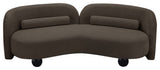 Daphne Upholstered Chair/Loveseat/Sofa, Brown, Boucle Fabric, Sofa
