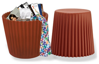 Stackable Plastic Side & End Table No Back Lounge Chair For Work Home, Orange