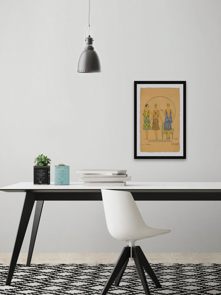 "Gossip Gals" Framed Painting Print, 30"x45"