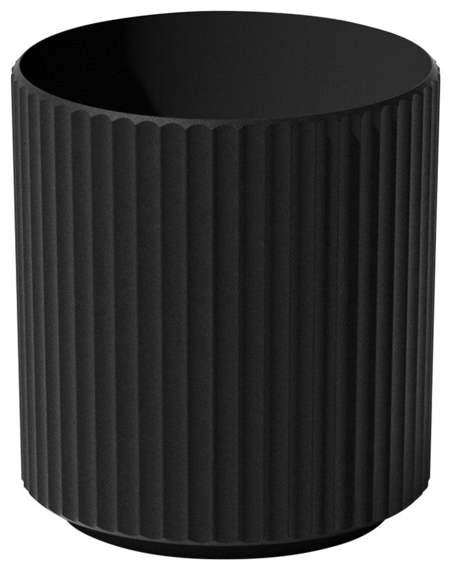 Veradek Demi Series Planter, Black, 12", 1 Pack