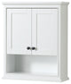 Deborah Over-the-Toilet Wall-Mounted Storage Cabinet, White With Black Trim