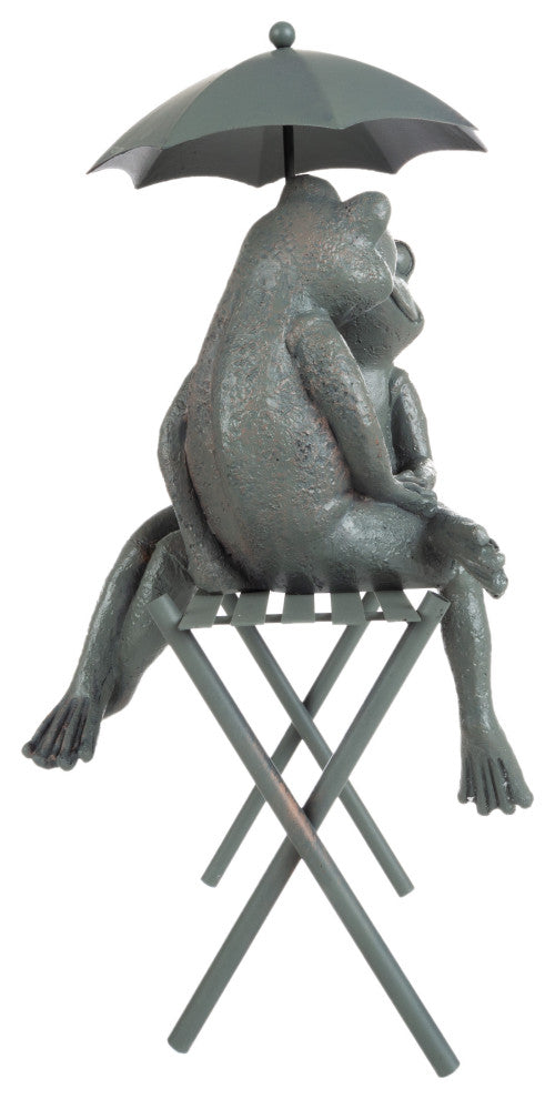 Frog Couple Statue-Resin Romantic Animal Figurine by Pure Garden