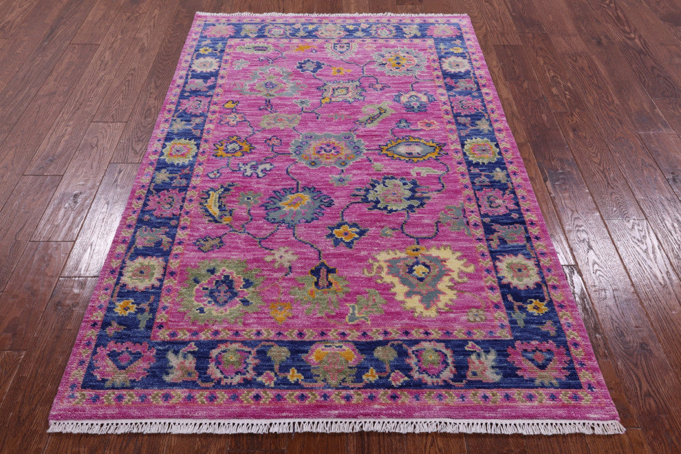 4' 1" X 6' 2" Turkish Oushak Handmade Wool Rug - Q15335