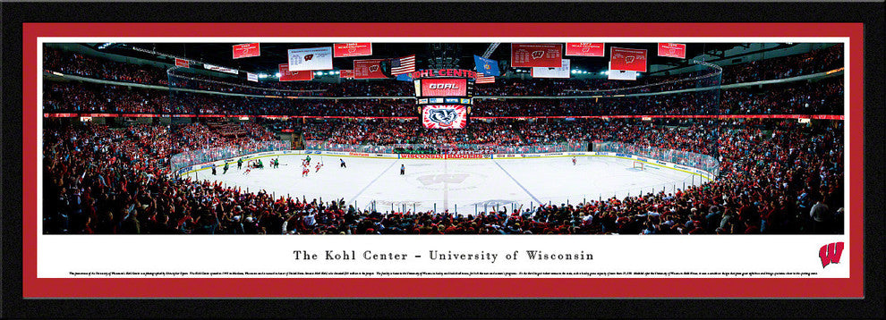 Wisconsin Badgers Panoramic, Kohl Center Picture, Select Frame