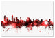 Michael Tompsett ''Liverpool Skyline Red 2'' Canvas Art, 22x32