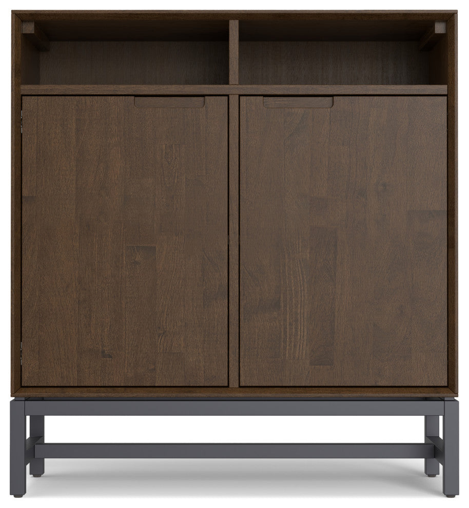 Banting Solid Hardwood Entryway Storage Cabinet, Walnut Brown