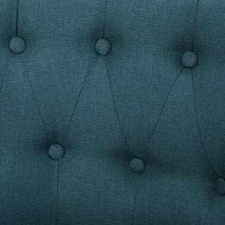 GDF Studio Donna Plush Modern Tufted Accent Chair, Dark Teal