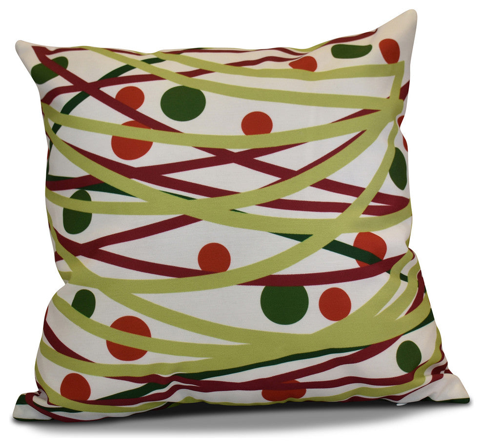 Doodle Decorations Pillow, Green, 20"x20"