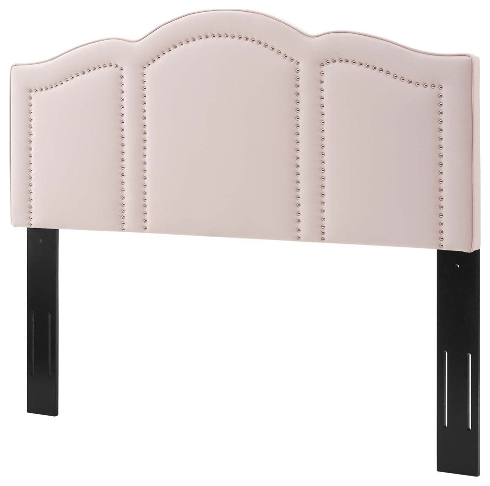 Headboard, King Size, Velvet, Pink, Modern Contemporary, Bedroom Master Suite
