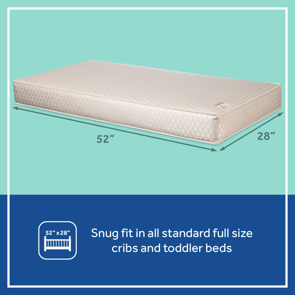 Sealy Baby Posturepedic Grow 2-Stage Crib and Toddler Mattress