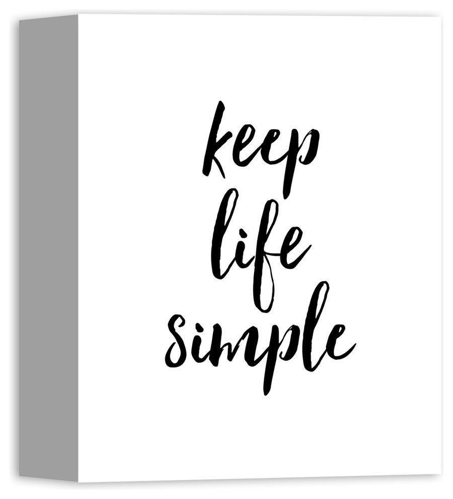 Keep Life Simple 8x10 Canvas Wall Art