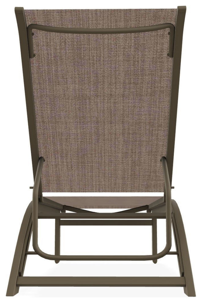 Kendall Sling Stackable Outdoor Chaise Lounge, Augustine Fennel/Beachwood