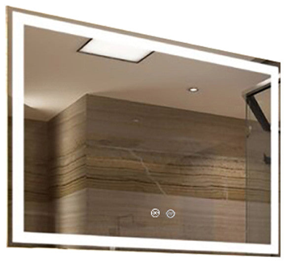 Radiant Dimmable LED Mirror with Defogger, 48"x36"x1.75"