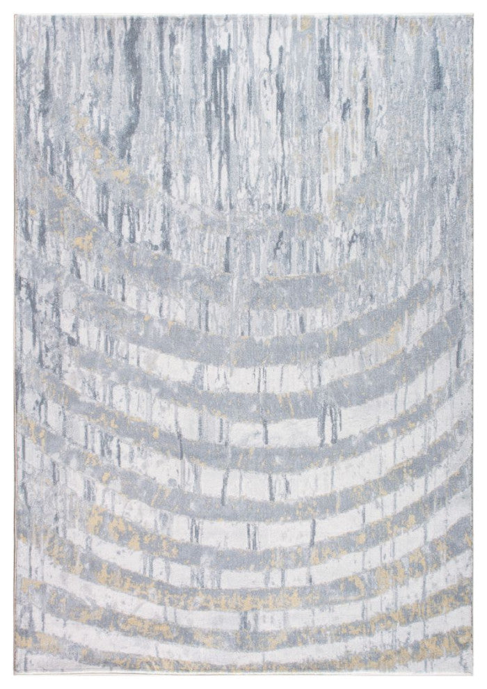 KAS Roxy 2809 Gray/Gold Palette Area Rug, 7'6"x10'
